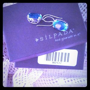 Retired Silpada Blue Pool Aqua Earrings